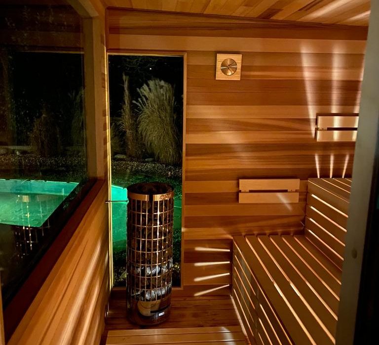Panoramatická sauna Saibot s oddychovou miestnosťou