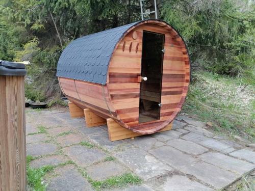 Sudová sauna kanadský Červený Céder, priemer 200 cm, dĺžka 240 cm